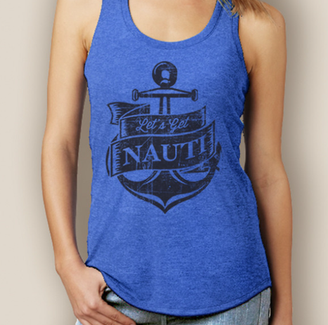 WaterGirl Get Nauti Boating Racerback Tank