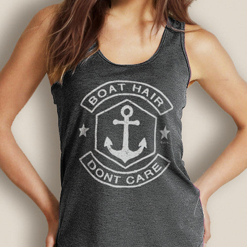 Boating Tank Top - WaterGirl Boat Hair Premium Racerback