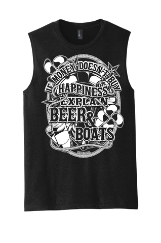 Men's Boating Sleeveless T-Shirt - NautiGuy Beer & Boats