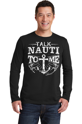 Men's Boating Long-Sleeve Shirt - NautiGuy Talk Nauti