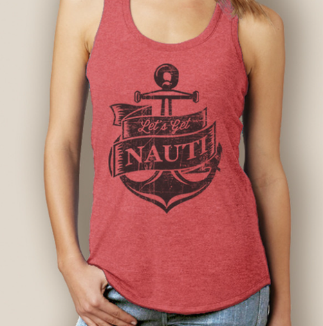 WaterGirl Get Nauti Boating Racerback Tank