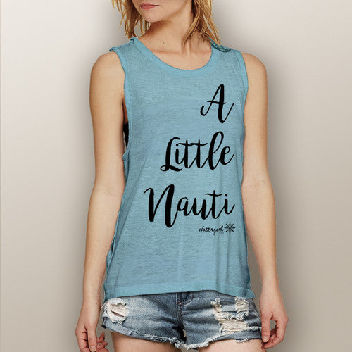 Boating Tank Top - WaterGirl A Little Nauti Muscle Tank