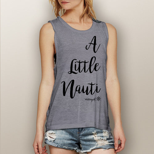 Boating Tank Top - WaterGirl A Little Nauti Muscle Tank