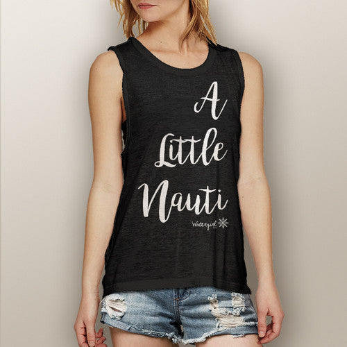 Boating Tank Top - WaterGirl A Little Nauti Muscle Tank