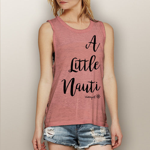 Boating Tank Top - WaterGirl A Little Nauti Muscle Tank