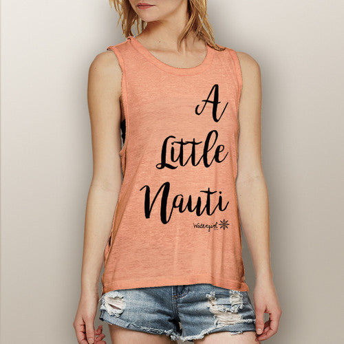 Boating Tank Top - WaterGirl A Little Nauti Muscle Tank