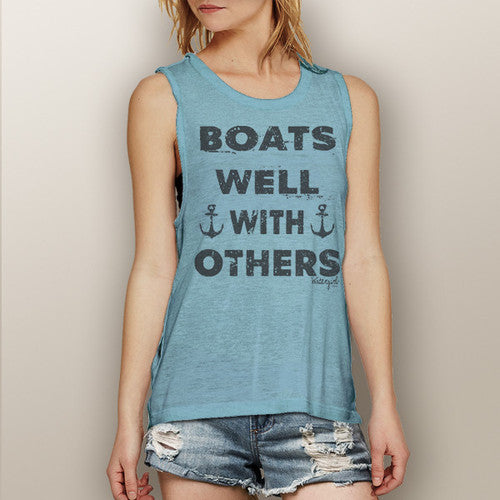 Boats Well With Others - Muscle Tank