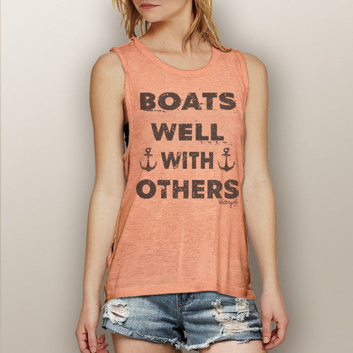 Boats Well With Others - Muscle Tank
