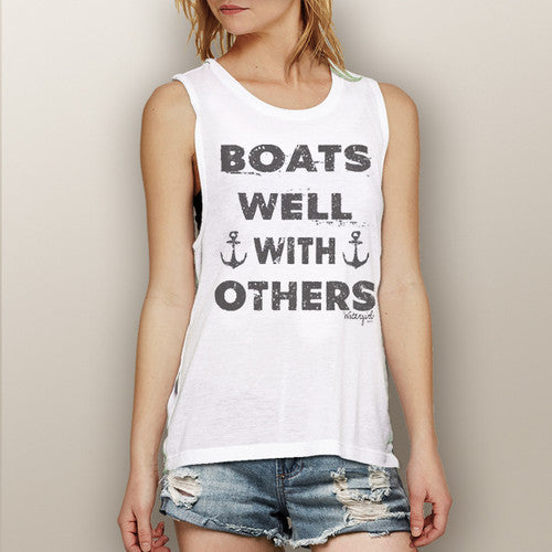 Boats Well With Others - Muscle Tank