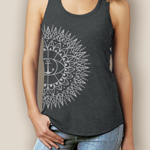 Boating Tank Top - WaterGirl Bohemia Sun Signature Tri-Blend Racerback