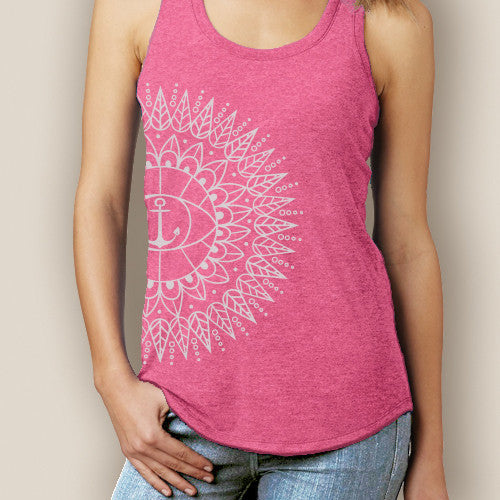 Boating Tank Top - WaterGirl Bohemia Sun Signature Tri-Blend Racerback