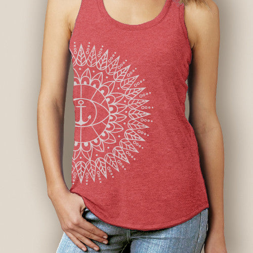 Boating Tank Top - WaterGirl Bohemia Sun Signature Tri-Blend Racerback