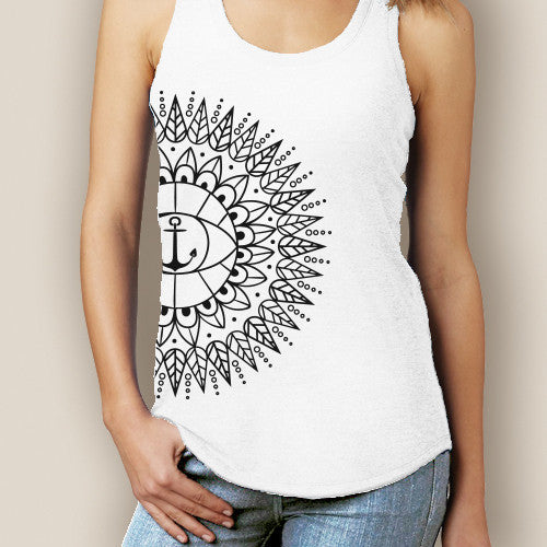 Boating Tank Top - WaterGirl Bohemia Sun Signature Tri-Blend Racerback