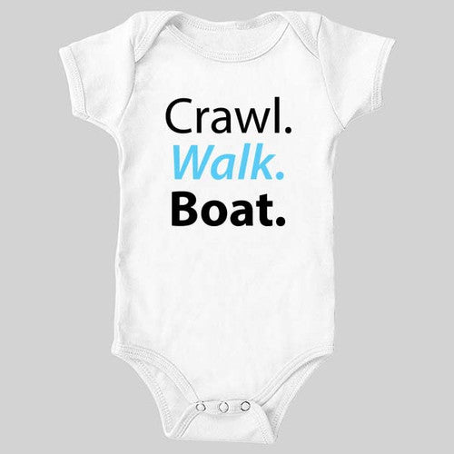 Crawl. Walk. Boat. - Baby Boy Bodysuit