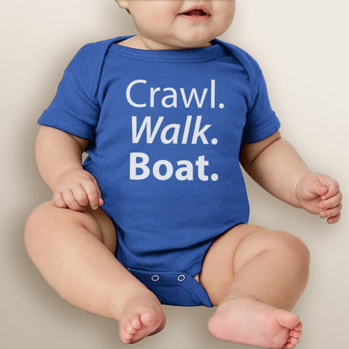 Crawl. Walk. Boat. - Baby Boy Bodysuit