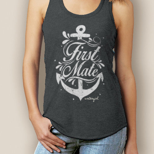 Boating Tank Top - WaterGirl First Mate Signature Tri-Blend Racerback