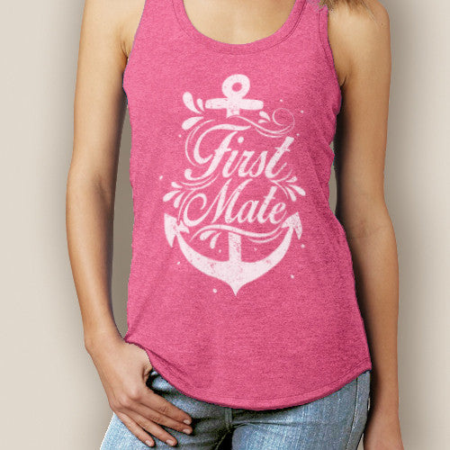 Boating Tank Top - WaterGirl First Mate Signature Tri-Blend Racerback