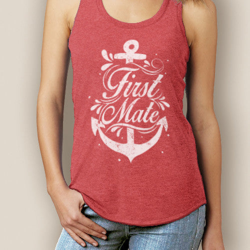 Boating Tank Top - WaterGirl First Mate Signature Tri-Blend Racerback