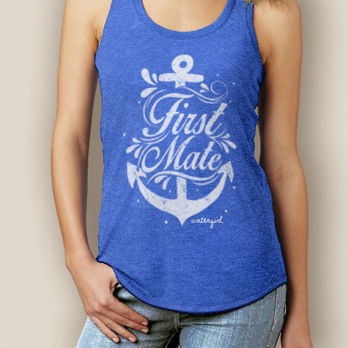 Boating Tank Top - WaterGirl First Mate Signature Tri-Blend Racerback