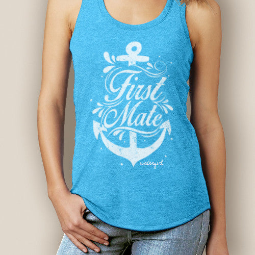 Boating Tank Top - WaterGirl First Mate Signature Tri-Blend Racerback