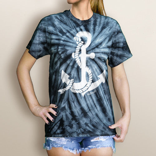 Women's Boating Ghost Anchor Tie Dye Tee