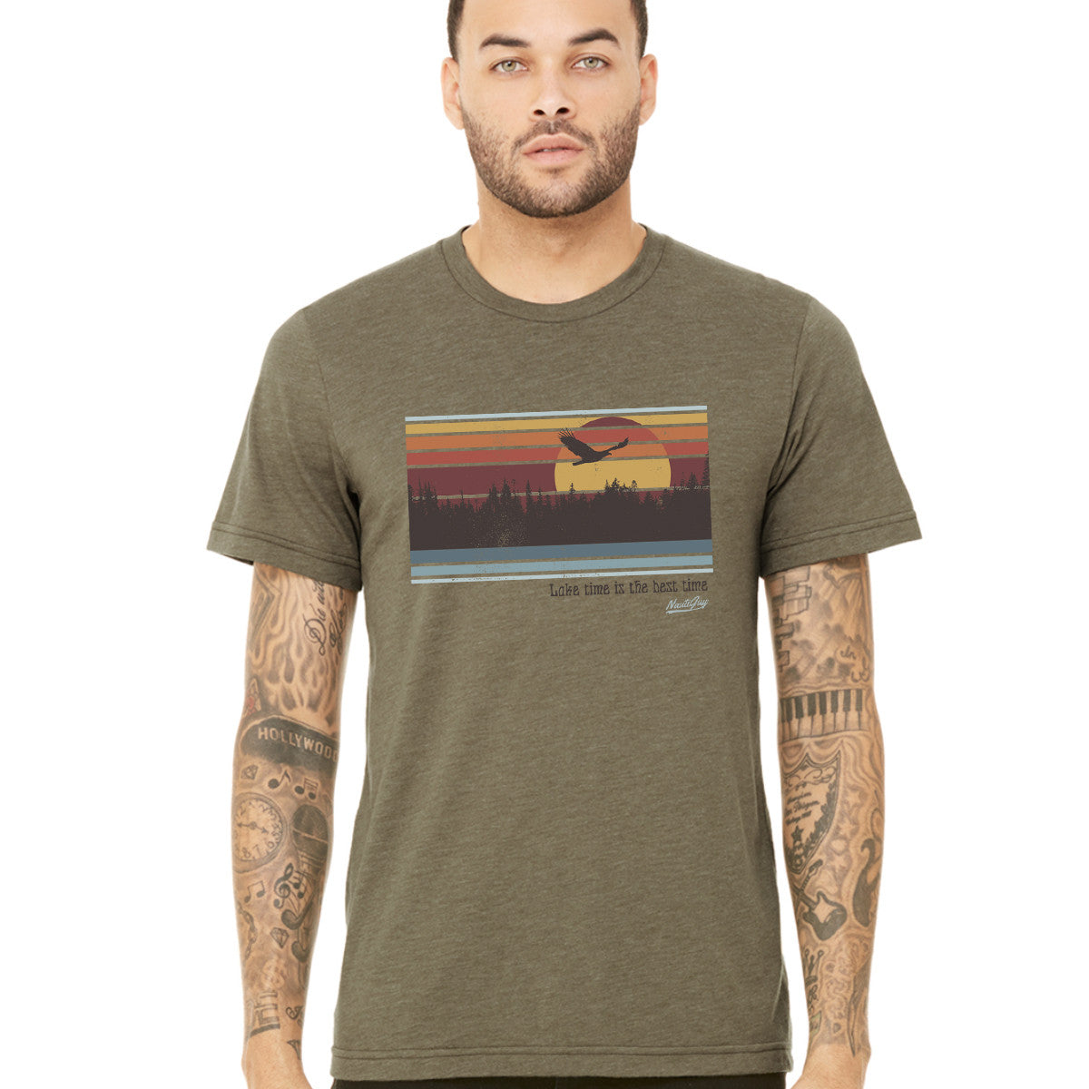 Men's Boating T-Shirt - Lake Time is Best Time- 1717