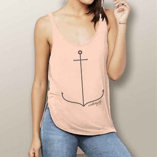 Simple Anchor - Flowy Side Slit Tank