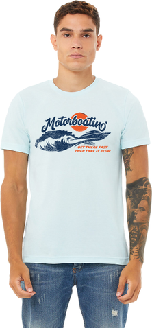 Men's Boating T-Shirt - Motorboating Get There Fast