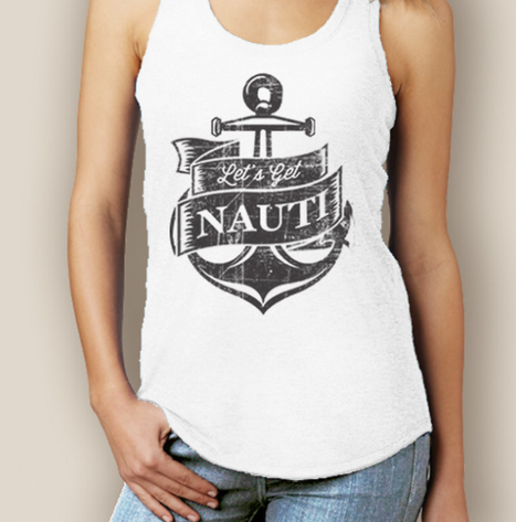 WaterGirl Get Nauti Boating Racerback Tank