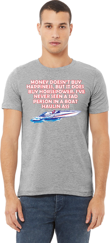 Men's Boating T-Shirt - NautiGuy Happiness Horsepower