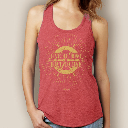 Live to Boat Boat to Live Tank - Signature Tri-Blend Racerback