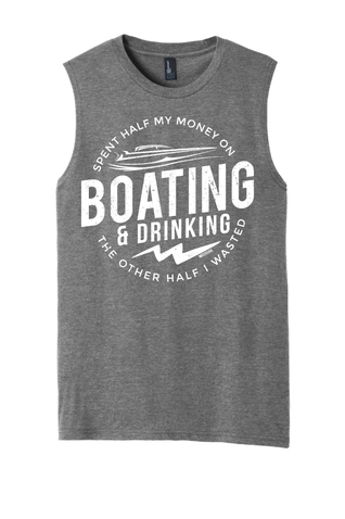 Men's Boating Sleeveless T-Shirt - NautiGuy Boating & Drinking